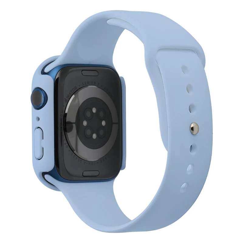 Apple Watch Series 7 45mm Silikon / TPU armband mit Hülle und Gehärtetes Glas