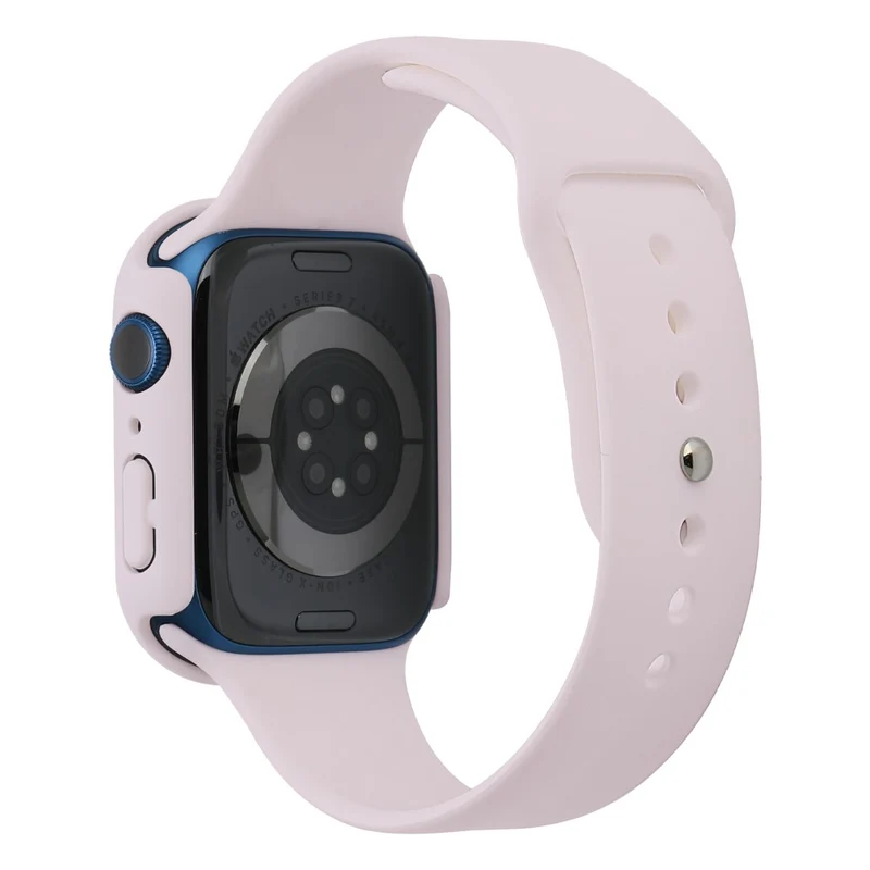 Apple Watch Series 7 45mm Silikon / TPU armband mit Hülle und Gehärtetes Glas