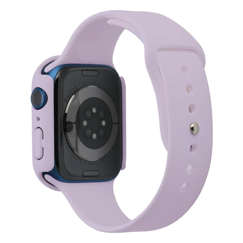 Apple Watch Series 7 45mm Silikon / TPU armband mit Hülle und Gehärtetes Glas