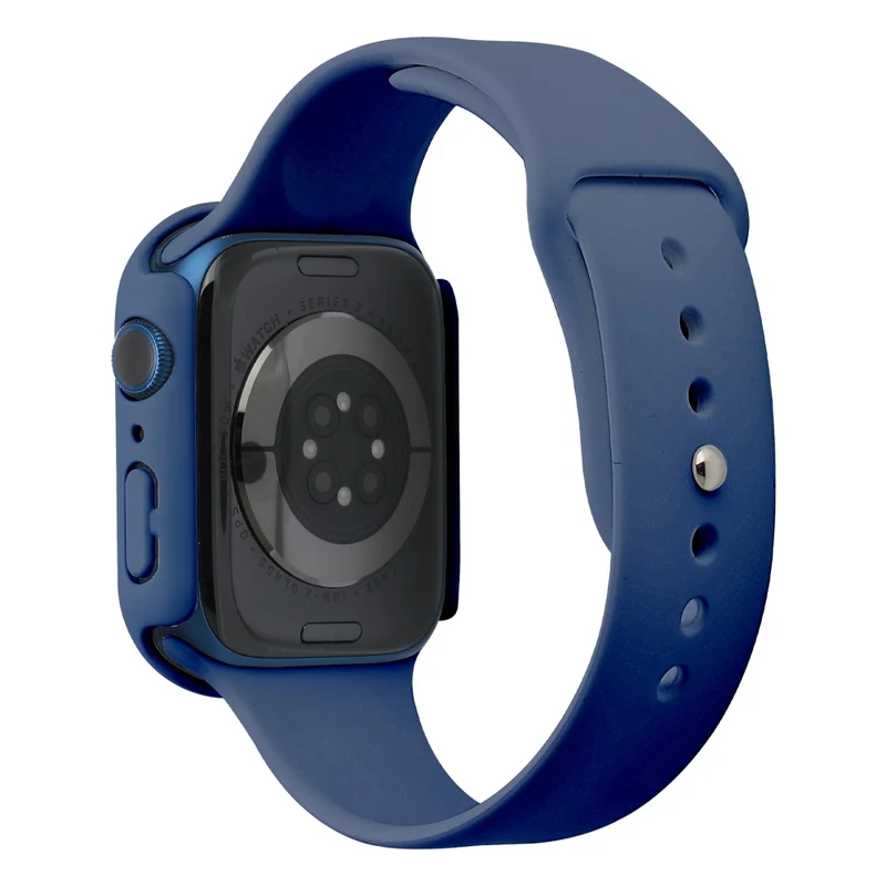 Apple Watch Series 7 45mm Silikon / TPU armband mit Hülle und Gehärtetes Glas