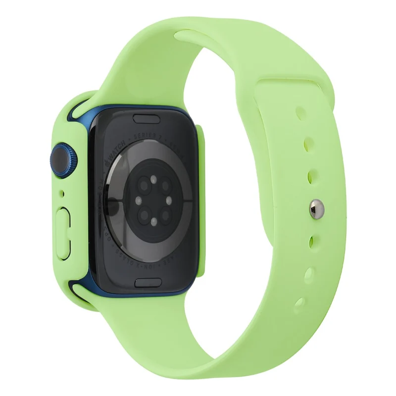 Apple Watch Series 7 45mm Silikon / TPU armband mit Hülle und Gehärtetes Glas