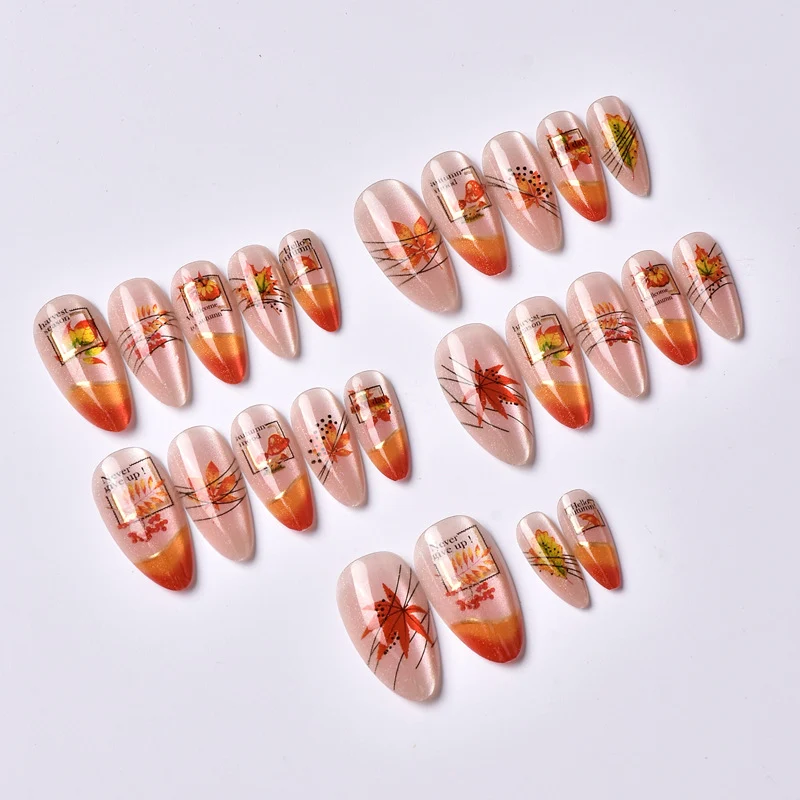 Herbst-Themen Press-On Nagelkunst Set