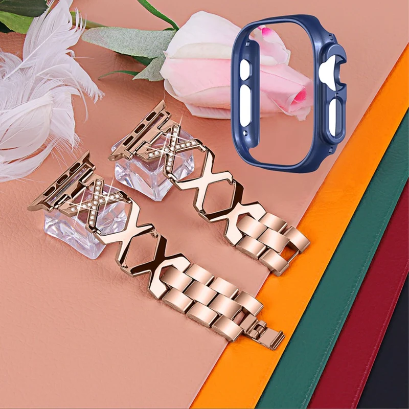 Apple Watch Ultra Metall armband mit Hülle