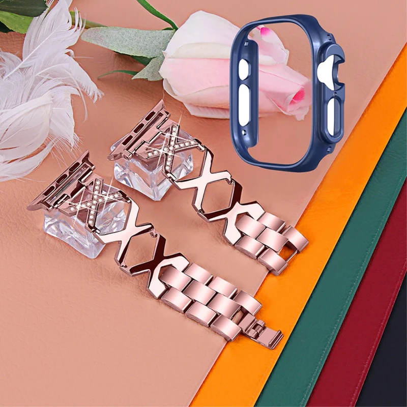 Apple Watch Ultra Metall armband mit Hülle
