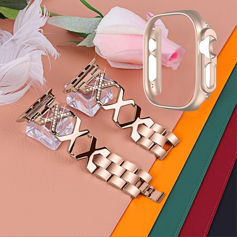 Apple Watch Ultra Metall armband mit Hülle