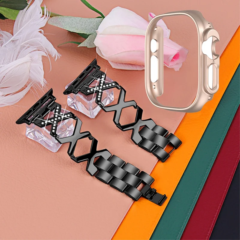 Apple Watch Ultra Metall armband mit Hülle