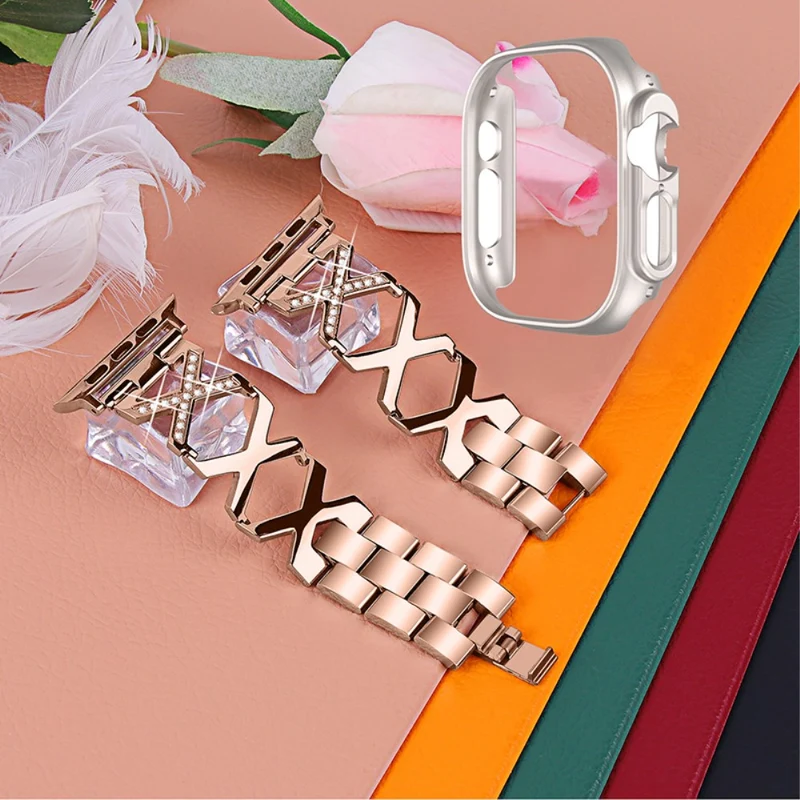 Apple Watch Ultra Metall armband mit Hülle