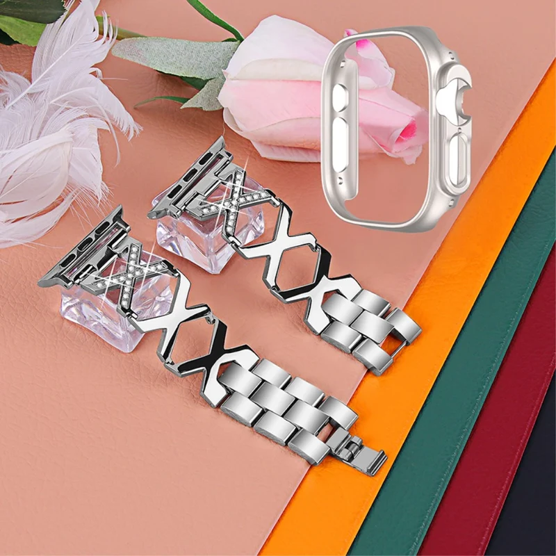 Apple Watch Ultra Metall armband mit Hülle