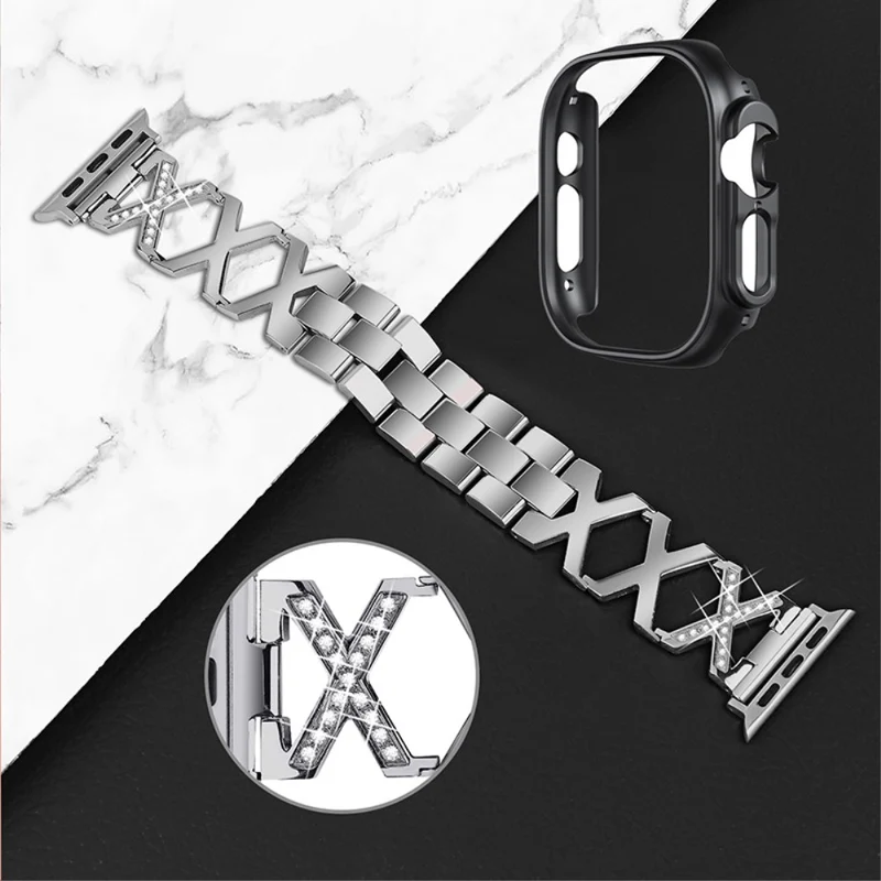 Apple Watch Ultra Metall armband mit Hülle