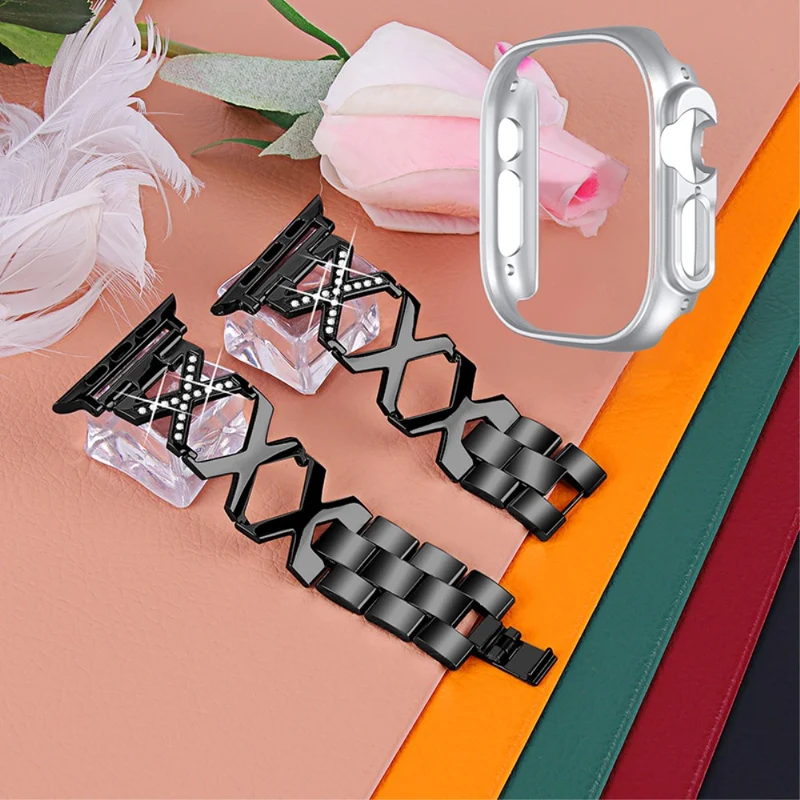 Apple Watch Ultra Metall armband mit Hülle