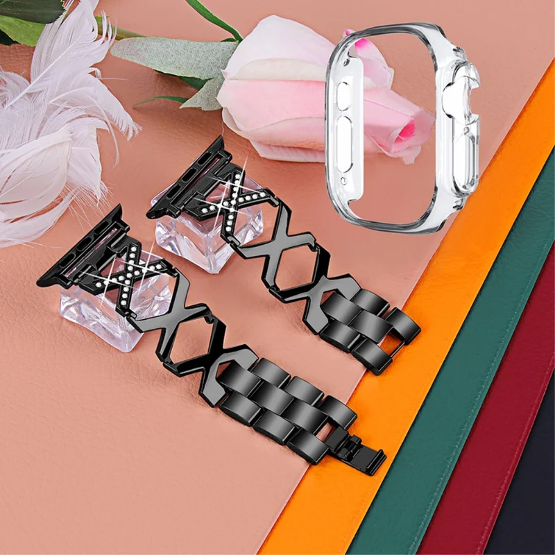 Apple Watch Ultra Metall armband mit Hülle
