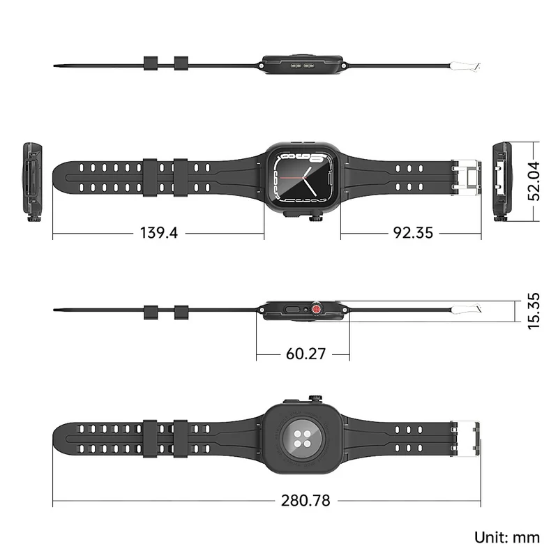 Apple Watch Series 7 45mm Plastik Hülle mit armband