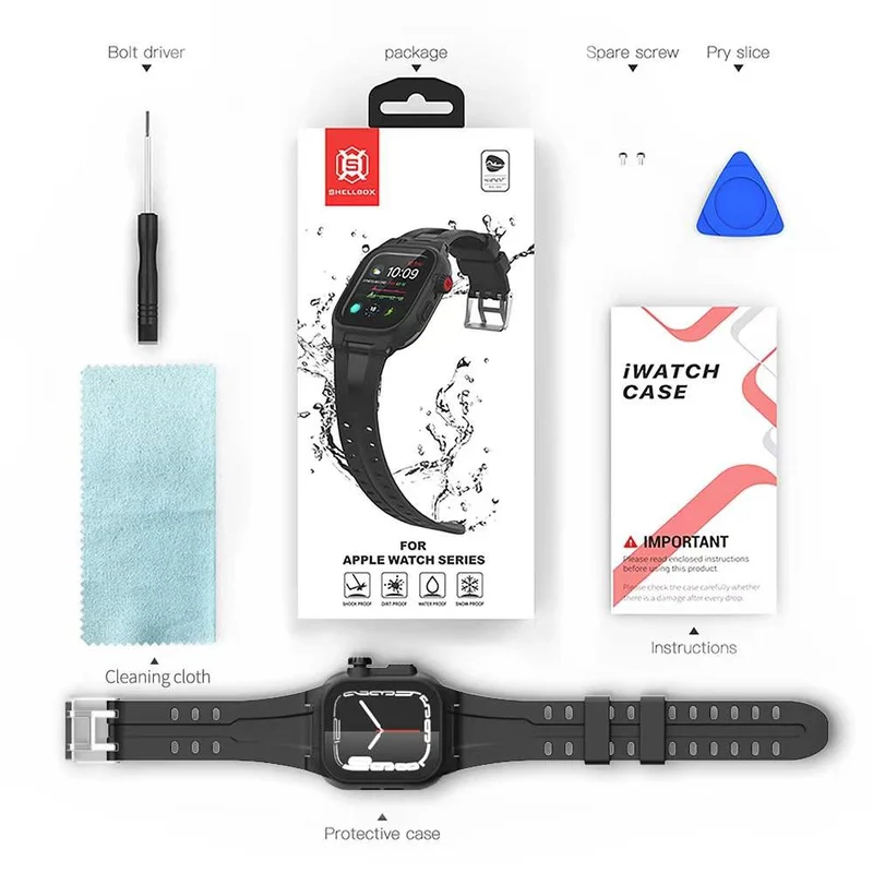Apple Watch Series 7 41mm Plastik Hülle mit armband