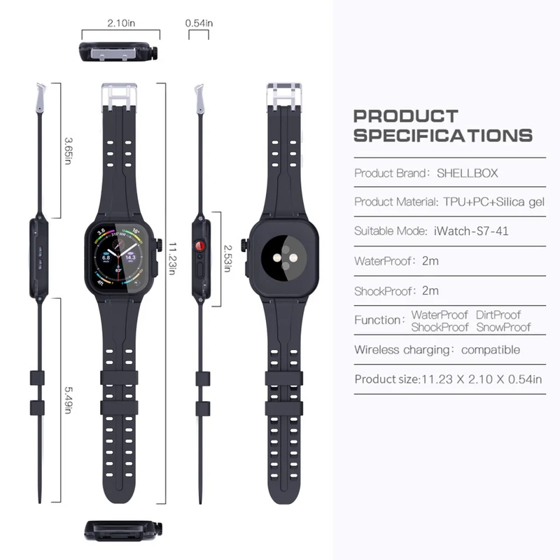 Apple Watch Series 7 41mm Plastik Hülle mit armband