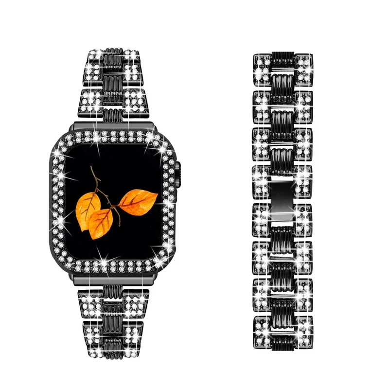 Apple Watch Series 7 41mm Metall armband mit Hülle