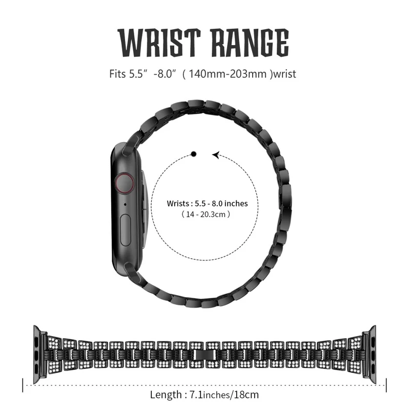 Apple Watch Series 7 41mm Metall armband mit Hülle