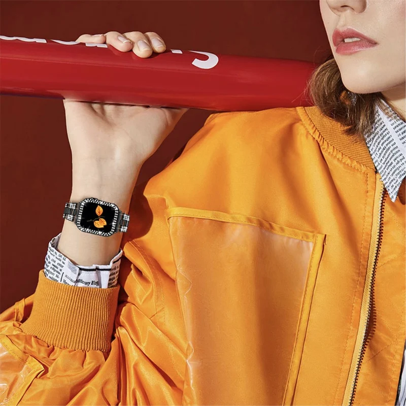 Apple Watch Series 7 41mm Metall armband mit Hülle