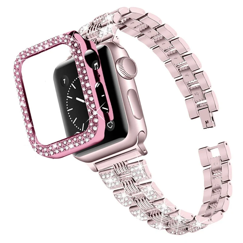 Apple Watch Series 7 41mm Metall armband mit Hülle