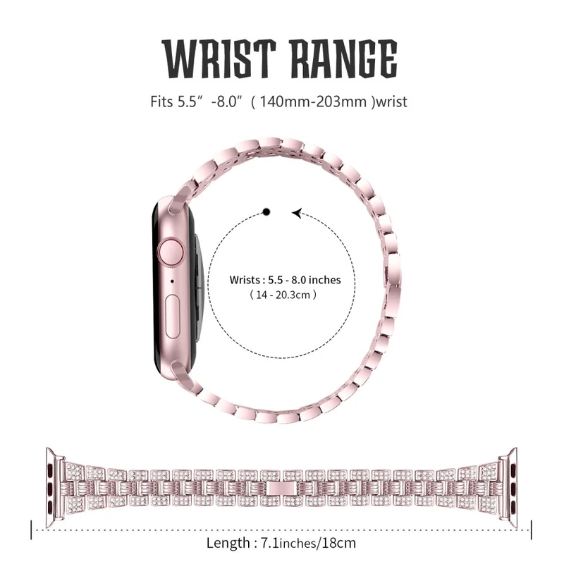 Apple Watch Series 7 41mm Metall armband mit Hülle