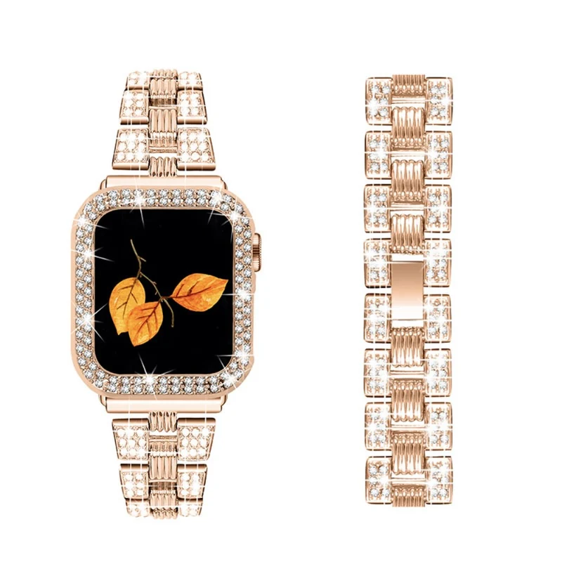 Apple Watch Series 7 41mm Metall armband mit Hülle