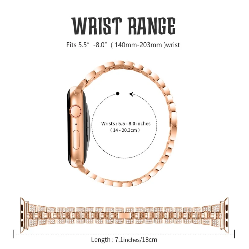 Apple Watch Series 7 41mm Metall armband mit Hülle