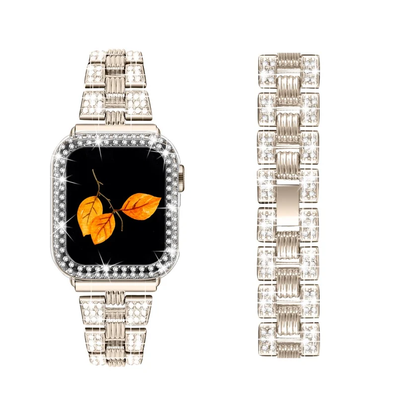Apple Watch Series 7 41mm Metall armband mit Hülle