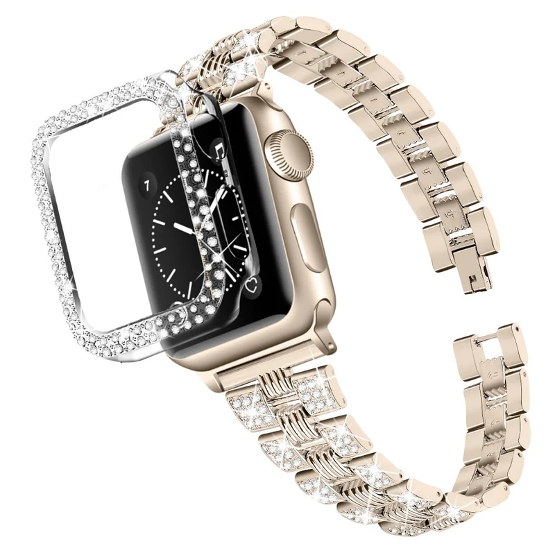 Apple Watch Series 7 41mm Metall armband mit Hülle