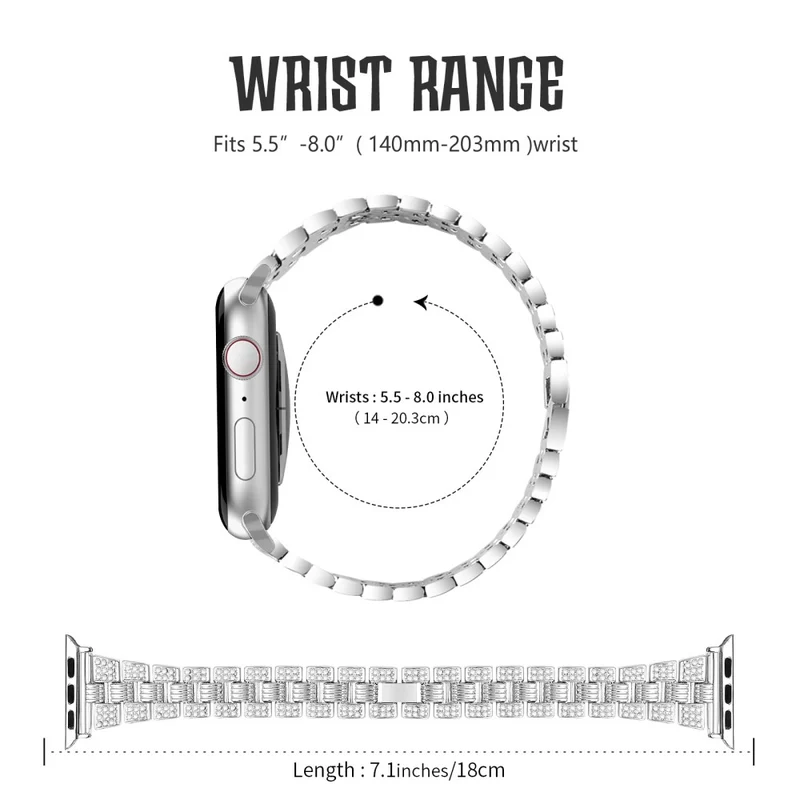 Apple Watch Series 7 41mm Metall armband mit Hülle