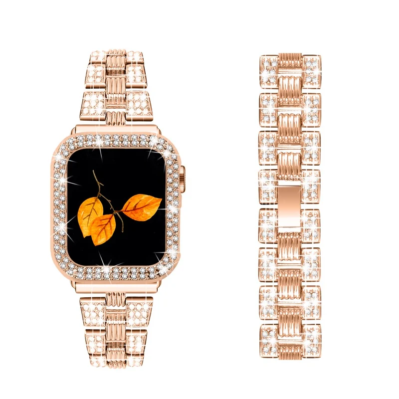 Apple Watch Series 7 45mm Metall armband mit Hülle