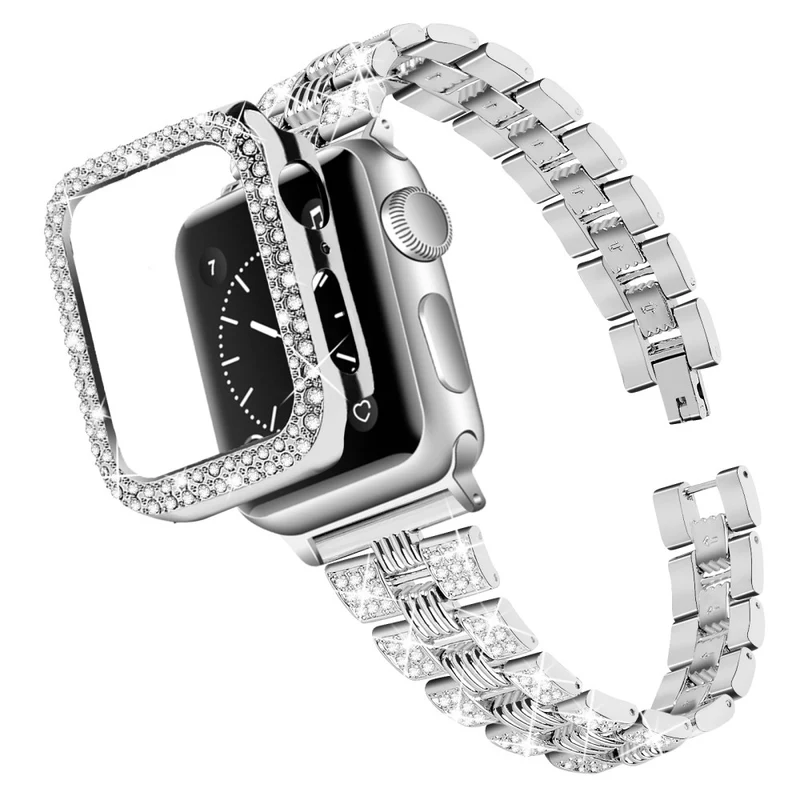 Apple Watch Series 7 45mm Metall armband mit Hülle