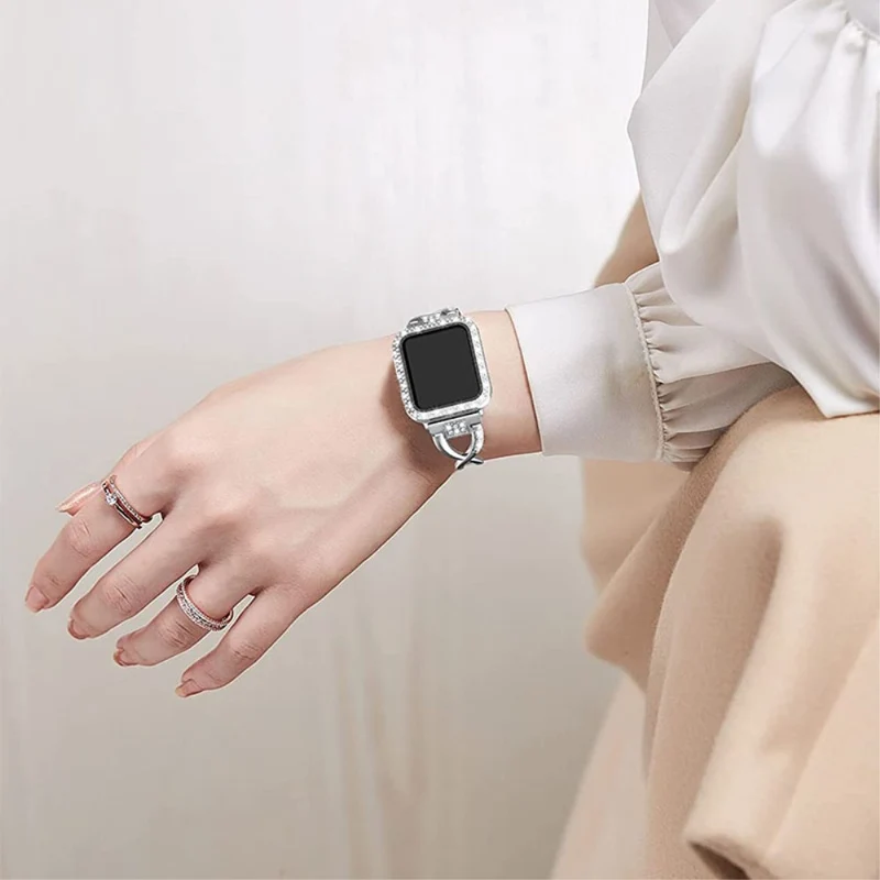 Apple Watch Series 7 45mm Metall armband mit Hülle