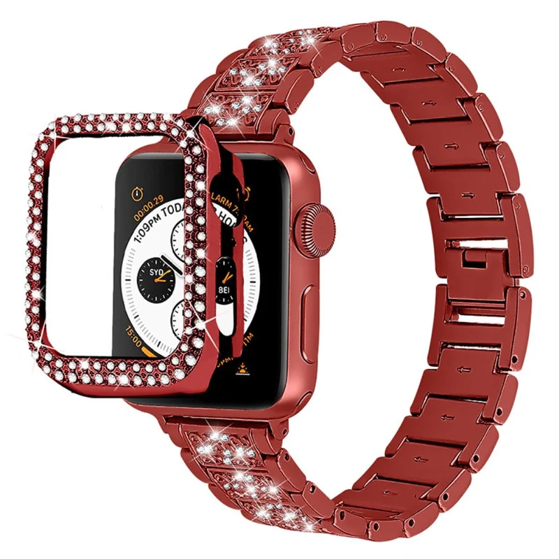 Apple Watch Series 7 45mm Metall armband mit Hülle