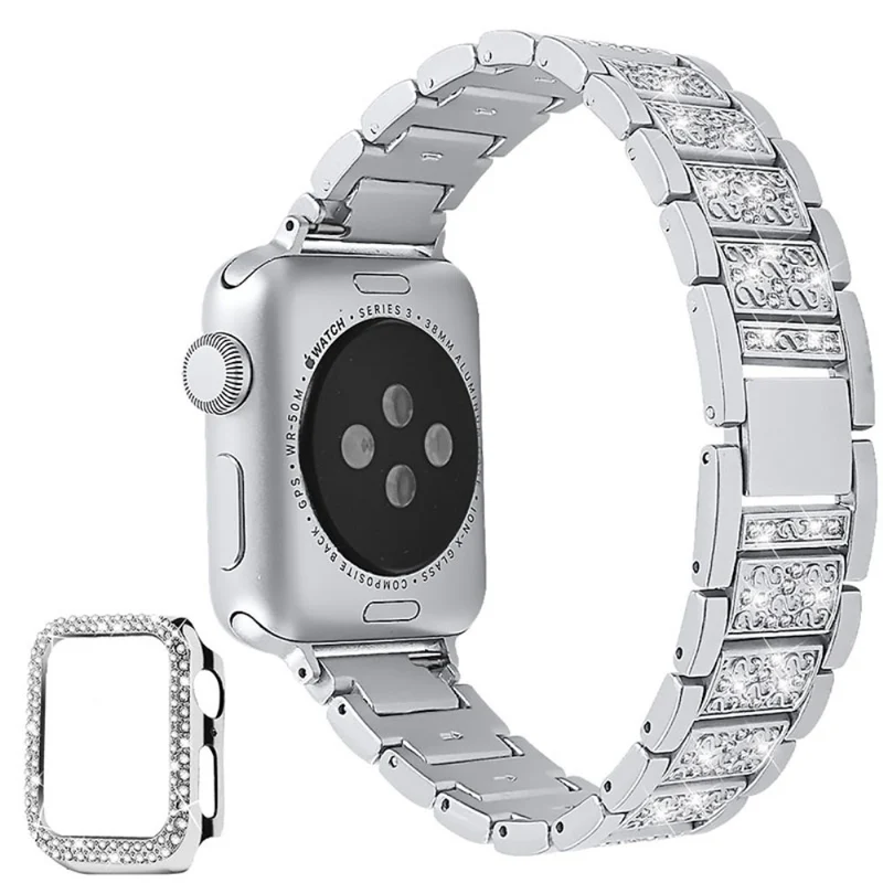 Apple Watch Series 7 45mm Metall armband mit Hülle