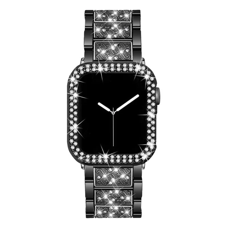 Apple Watch Series 7 45mm Metall armband mit Hülle