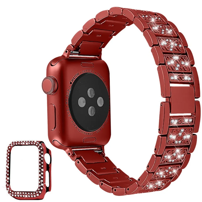 Apple Watch Series 7 45mm Metall armband mit Hülle