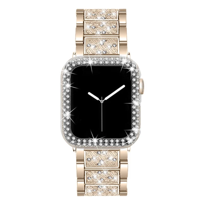 Apple Watch Series 7 45mm Metall armband mit Hülle