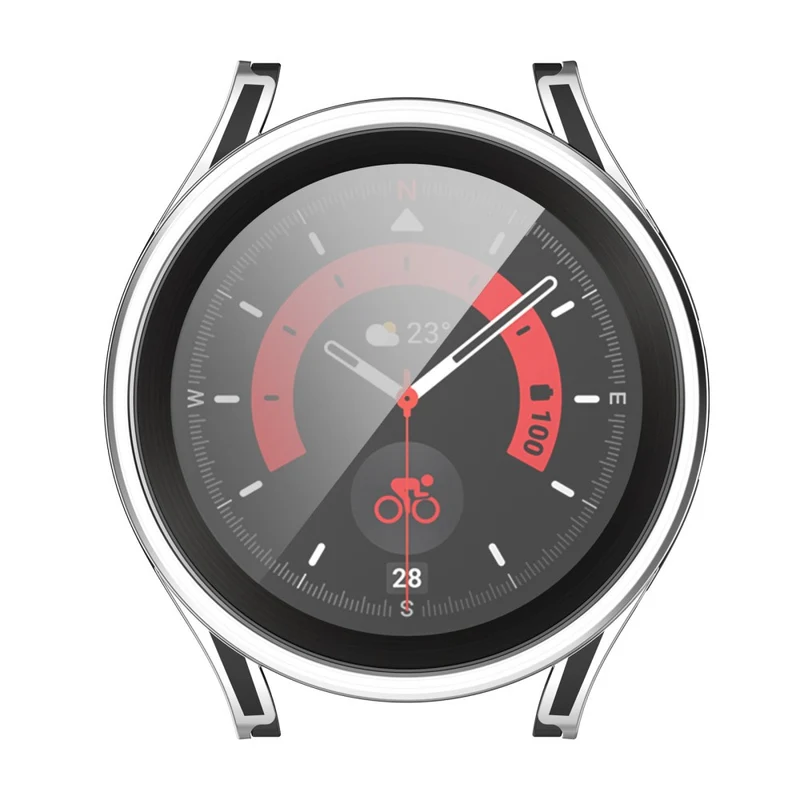 Samsung Galaxy Watch 5 Pro Plastik Hülle mit Gehärtetes Glas