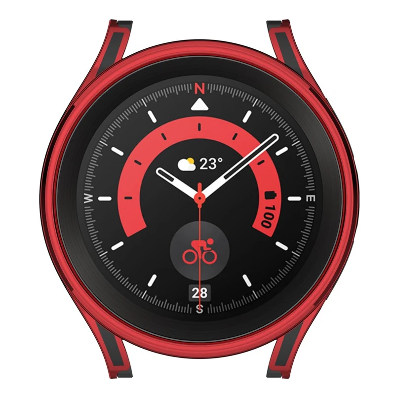 Samsung Galaxy Watch 5 Pro Plastik Hülle mit Gehärtetes Glas