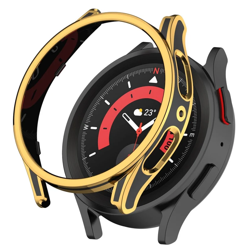 Samsung Galaxy Watch 5 Pro Plastik Hülle mit Gehärtetes Glas