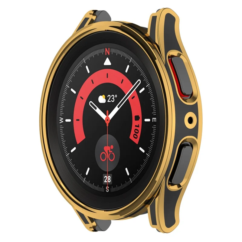 Samsung Galaxy Watch 5 Pro Plastik Hülle mit Gehärtetes Glas
