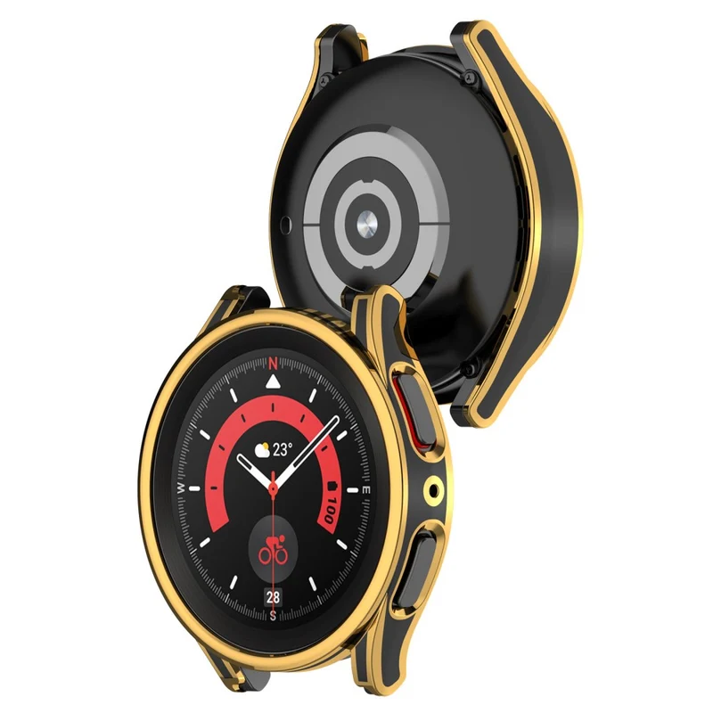 Samsung Galaxy Watch 5 Pro Plastik Hülle mit Gehärtetes Glas