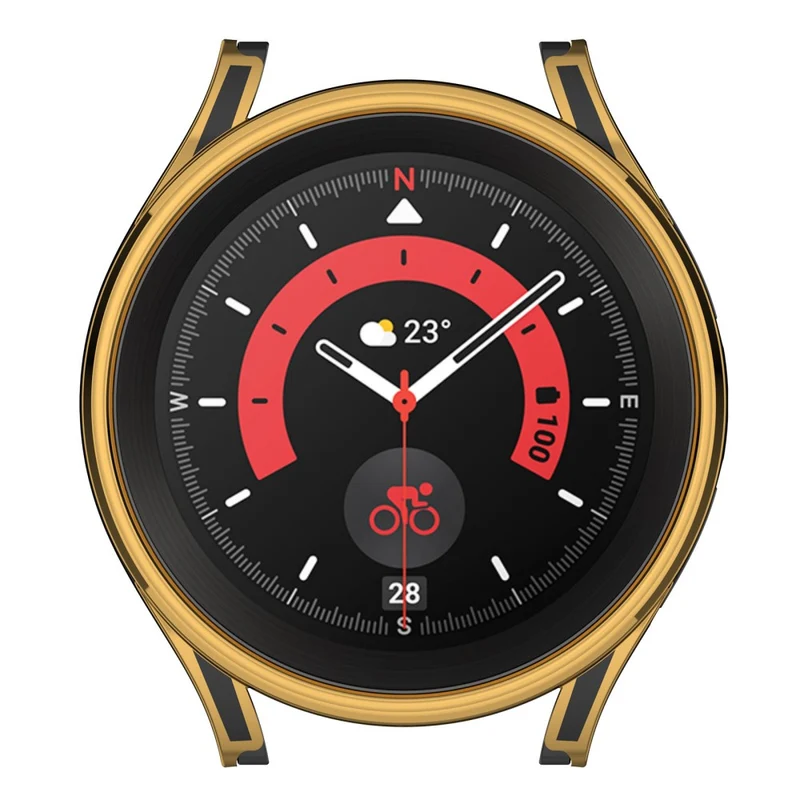 Samsung Galaxy Watch 5 Pro Plastik Hülle mit Gehärtetes Glas
