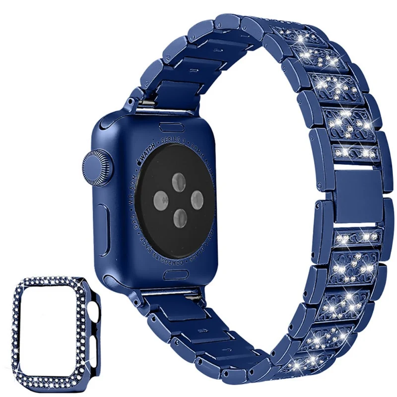 Apple Watch Series 7 41mm Metall armband mit Hülle