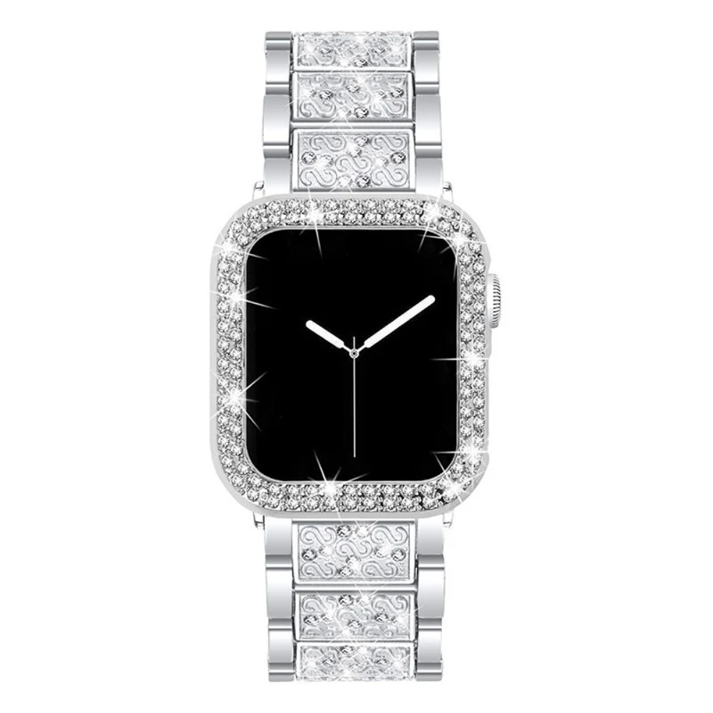 Apple Watch Series 7 41mm Metall armband mit Hülle