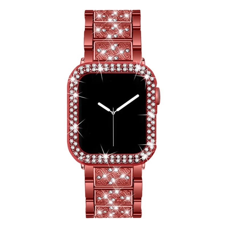 Apple Watch Series 7 41mm Metall armband mit Hülle
