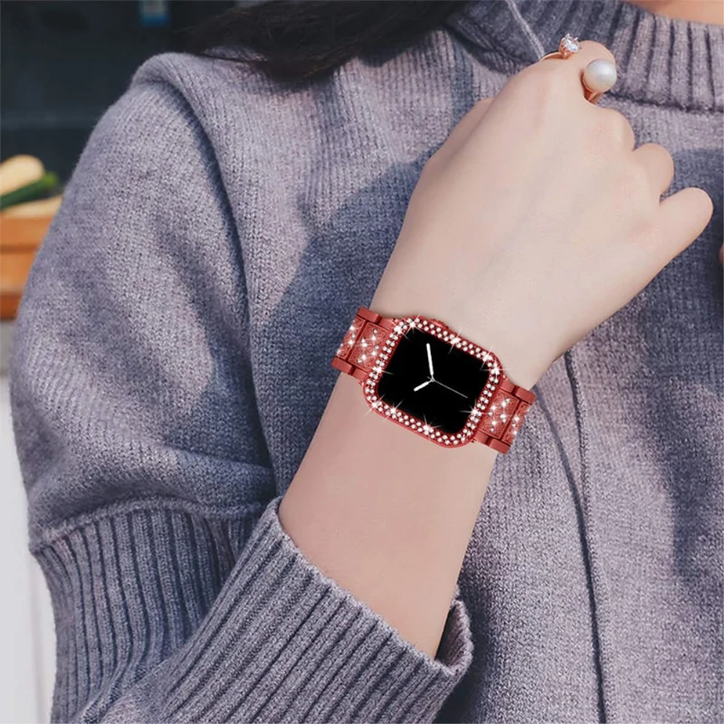 Apple Watch Series 7 41mm Metall armband mit Hülle