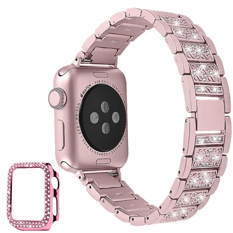 Apple Watch Series 7 41mm Metall armband mit Hülle