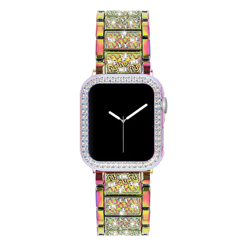 Apple Watch Series 7 41mm Metall armband mit Hülle
