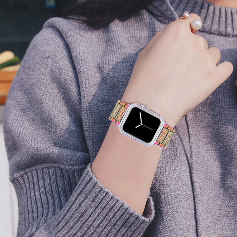Apple Watch Series 7 41mm Metall armband mit Hülle