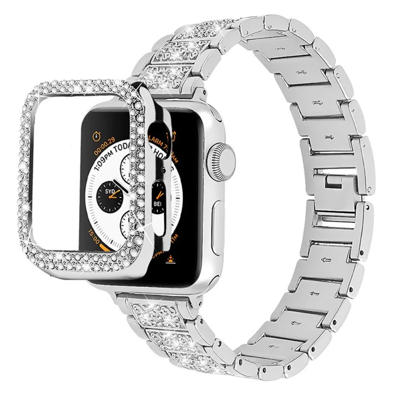 Apple Smartwatch Metall armband mit Hülle